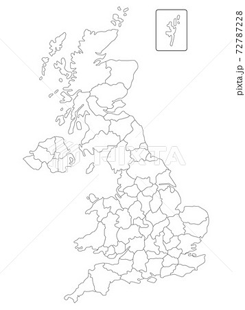 イングランド イギリス 地図 Englandのイラスト素材