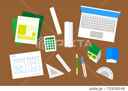設計図のイラスト素材