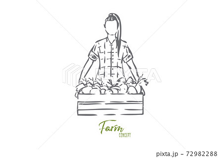 木 モノクロ 野原 シルエットのイラスト素材