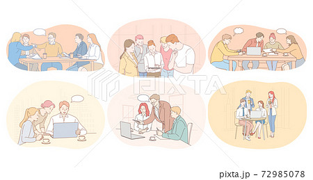 交流会のイラスト素材