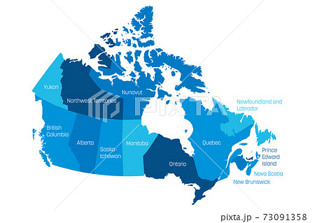 Canada Map Of Provinces And Territoriesのイラスト素材