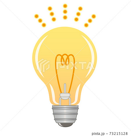 電球 点灯 電気 閃きのイラスト素材 電球 点灯 電気 閃きのイラスト素材
