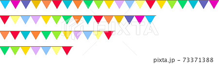 可愛いガーランドフラッグ 旗柄なし のイラスト素材