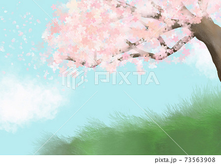 桜 きれい 出会い 別れのイラスト素材