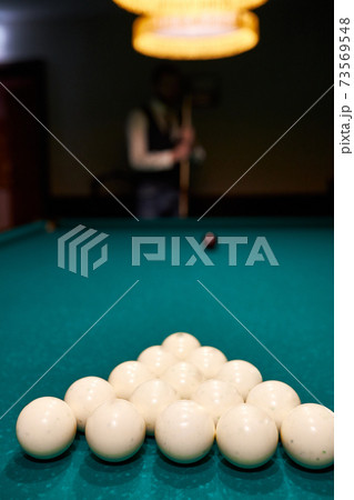 玉突き ゲームの写真素材