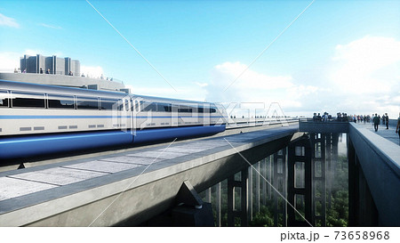 未来 列車 電車 モノレールのイラスト素材 未来 列車 電車 モノレールのイラスト素材