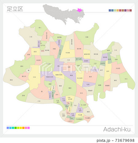 京都観光マップのイラスト素材