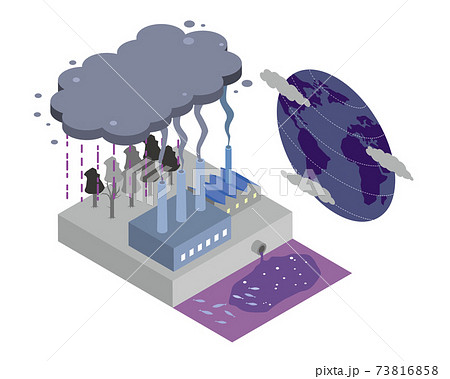 酸性雨のイラスト素材