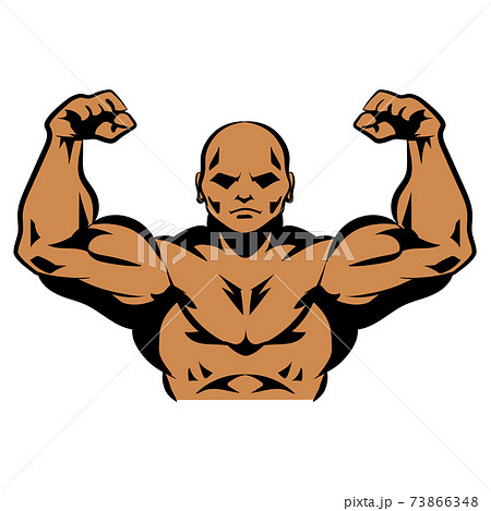 筋肉 男性 ボディビルダー ボディービルのイラスト素材