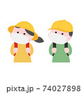 リュックを背負う男の子のイラスト素材 リュックを背負う男の子のイラスト素材