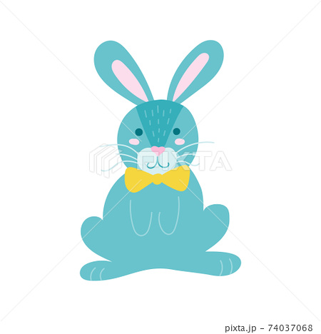 ウサギ ピンク 動物 キャラクターのイラスト素材