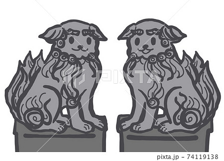 狛犬のイラスト素材