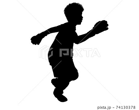 サッカー ゴールキーパー シルエット ベクターのイラスト素材