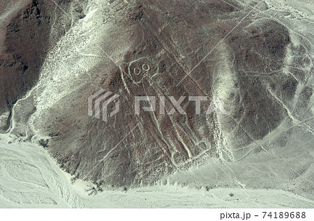 ナスカ 地上絵 世界遺産 宇宙飛行士の写真素材