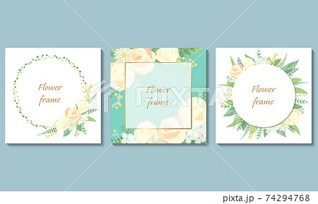 ベクター ボタニカル リース フレームのイラスト素材