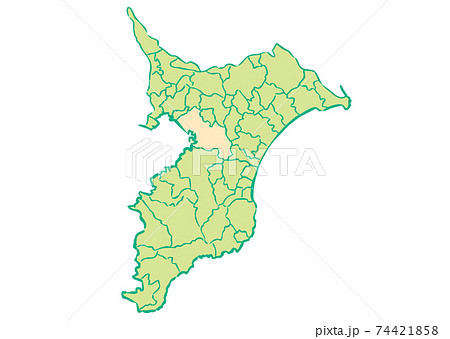 千葉県庁 地図 県庁所在地の写真素材