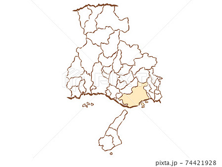 神戸市地図のイラスト素材