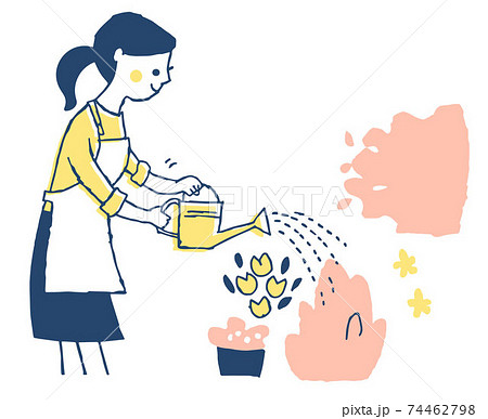 水やりのイラスト素材