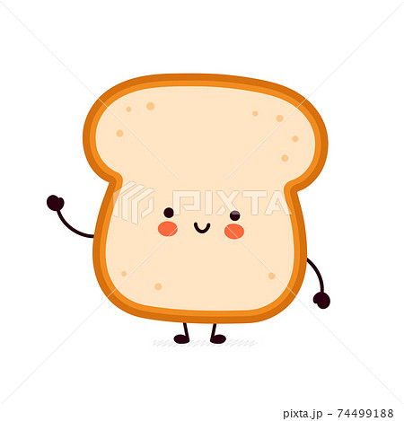 パン キャラクターのイラスト素材
