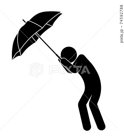 傘を持つ手のイラスト素材