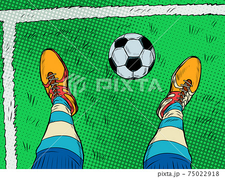 足下 足 フィート サッカーのイラスト素材