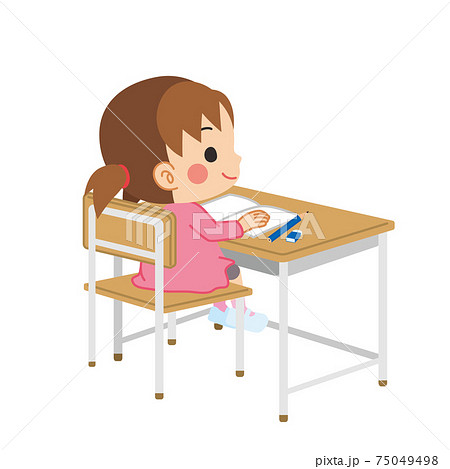 教室 学校 机 椅子 勉強 座るのイラスト素材 教室 学校 机 椅子 勉強 座るのイラスト素材
