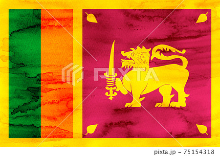 スリランカ国旗のイラスト素材