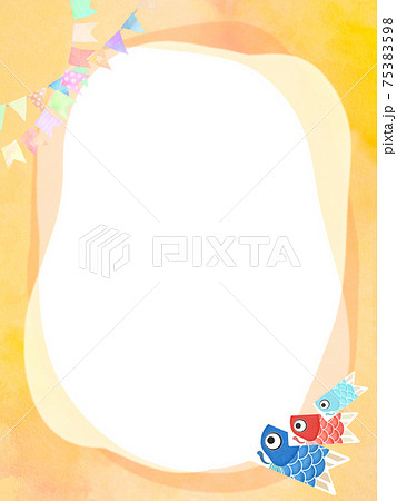鯉のぼり イラスト 手書き 五月の写真素材