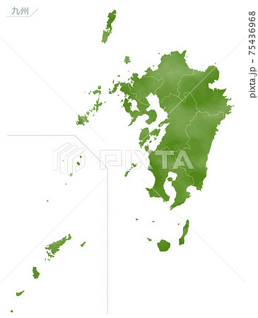 長崎県 長崎 マップ 地図のイラスト素材