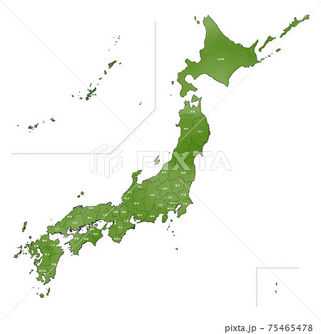 北陸地方 日本列島 日本地図 日本のイラスト素材