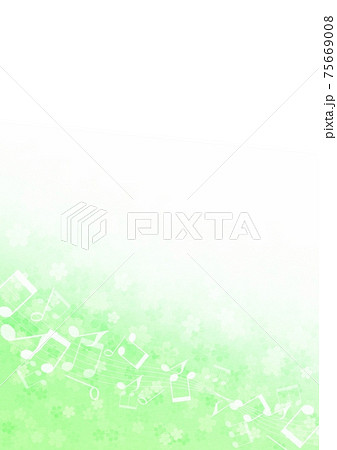 音符 花 五線譜 イラストのイラスト素材