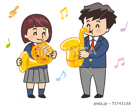 吹奏楽のイラスト素材集 ピクスタ