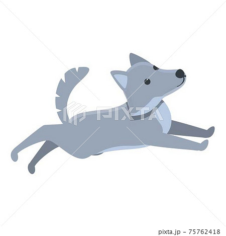 オオカミ 走るのイラスト素材