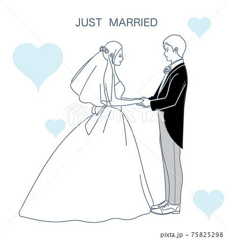 イラスト カップル 手描き 男女 かわいいのイラスト素材