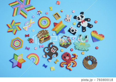 アイロンビーズ ビーズアートの写真素材