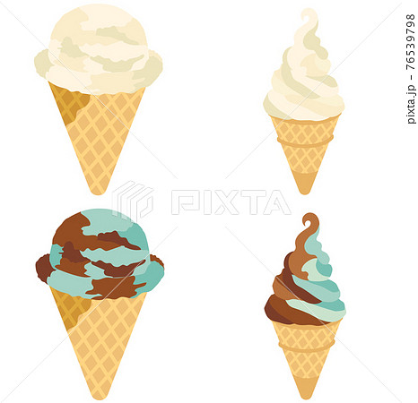 ソフトクリームのイラスト素材