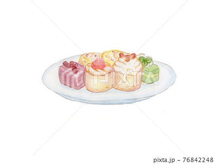 抹茶ケーキのイラスト素材