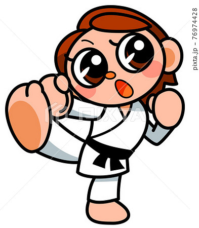空手 かわいいのイラスト素材
