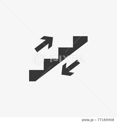 階段注意 標識のイラスト素材