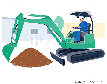 ショベルカーのイラスト素材集 ピクスタ