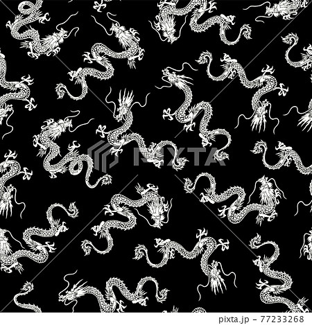 龍 竜 ドラゴン 和風のイラスト素材