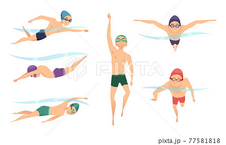 スイマーのイラスト素材