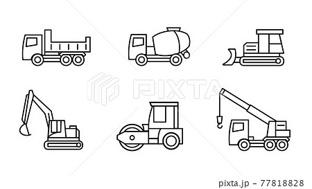ロードローラーのイラスト素材 Pixta