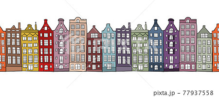 レンガ屋根 ヨーロッパのイラスト素材