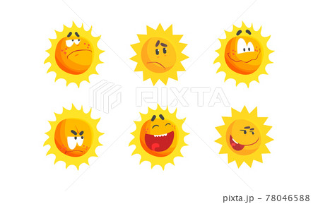 太陽 夏 ソーラー スマイルのイラスト素材
