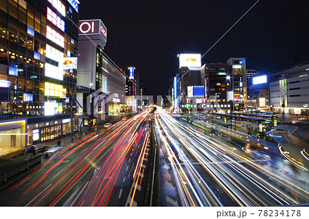 錦糸町 墨田区 夜 夜景の写真素材