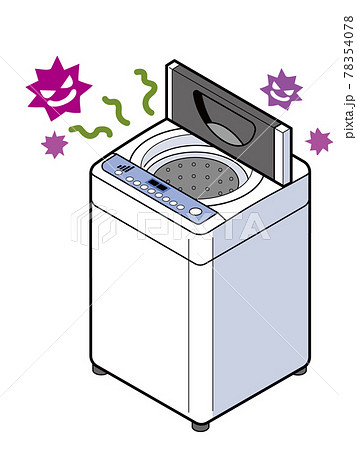 全自動洗濯機のイラスト素材