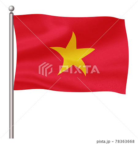 ベトナム国旗のイラスト素材