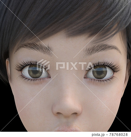 まつ毛カールのイラスト素材