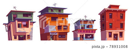 スラム街のイラスト素材